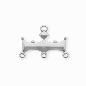 BY31&reg; Rostfreier Edelstahl Schmuckzubeh&ouml;r Zwischenst&uuml;ck Bar mit 4 &Ouml;sen Silver