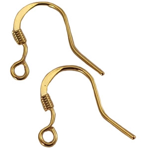 Zubeh&ouml;r Metall DQ Ohrringe 15mm Gold 