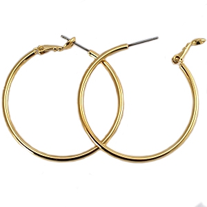 Zubeh&ouml;r Metall DQ Creolen 30mm Gold 