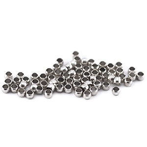 DQ Quetsch Perle 2mm Antik silber