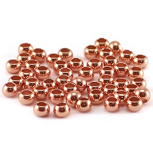 DQ Quetsch Perle 3mm Rosegold 