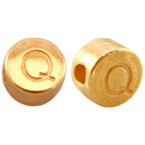 Metall DQ Perlen Buchstabe Q Gold (Nickelfrei)