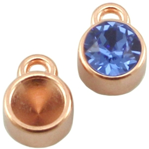 Fassungen Metall DQ f&uuml;r Chaton SS29 eine &Ouml;se rosegold