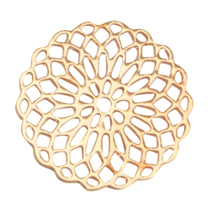 Zwischenst&uuml;cke Bohemian rund 15mm Gold