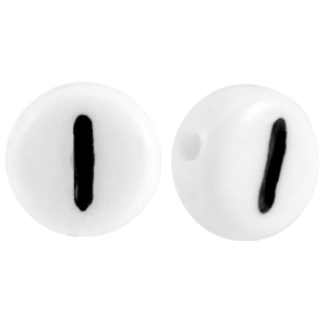 Acryl Zahl 1 Weiss