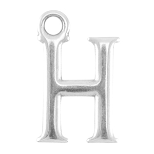 Metall DQ Buchstaben Anh&auml;nger H Antik silber (nickelfrei)