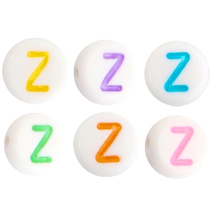 Acryl Buchstaben Z Multicolor-Weiss