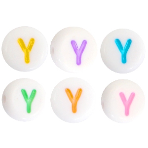 Acryl Buchstaben Y Multicolor-Weiss