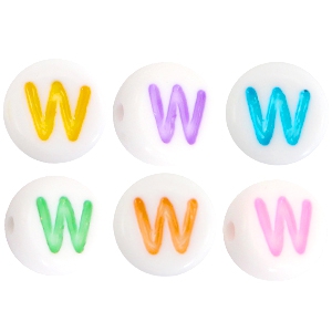 Acryl Buchstaben W Multicolor-Weiss