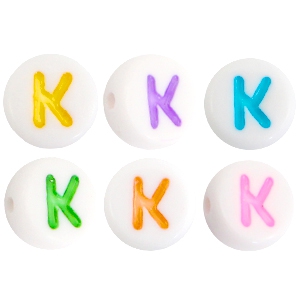Acryl Buchstaben K Multicolor-Weiss