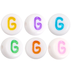 Acryl Buchstaben G Multicolor-Weiss