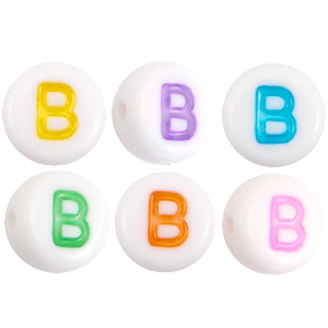 Acryl Buchstaben B Multicolor-Weiss