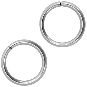 Zubeh&ouml;r aus Stainless Steel - Rostfrei Stahl Bindering 8mm Silber