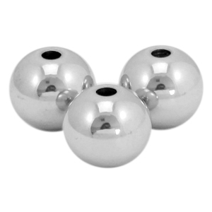 Perlen aus Stainless Steel - Rostfreiem Stahl 8mm Silber 