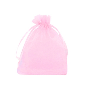 Organza Schmuck Beutel 9x12cm Pink rose
