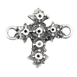 Anh&auml;nger Metall TQ Zwischenst&uuml;ck/Fassung Kreuz Antique silber