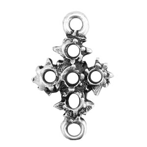 Anh&auml;nger Metall TQ Zwischenst&uuml;ck Kreuz Antique silber
