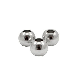 Perlen Metall TQ 6mm Antique silber