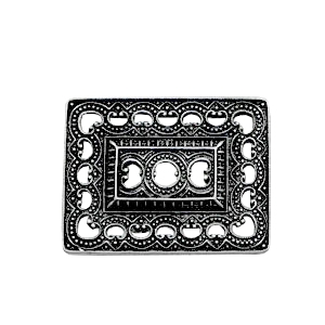 Anh&auml;nger Metall TQ Rechteck boho style Antique silber