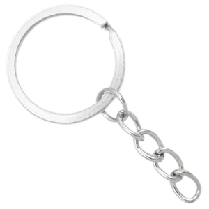 Schl&uuml;sselanh&auml;nger Ring Kette 25mm Antik silber
