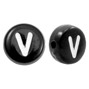 Acryl Buchstaben V Schwarz