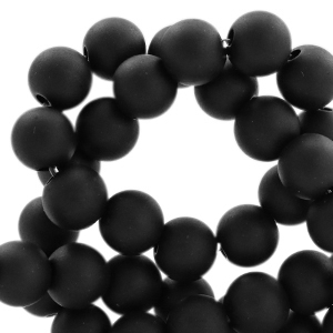 8 mm Perlen aus Acryl Matt Deep black