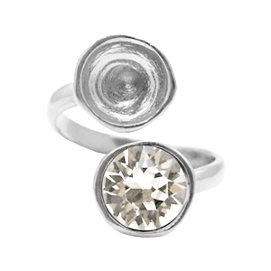 Zubeh&ouml;r Metall DQ Ring mit Fassungen f&uuml;r SS39 Antik silber (nickelfrei)