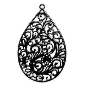 Anh&auml;nger Bohemian Tropfenform Schwarz