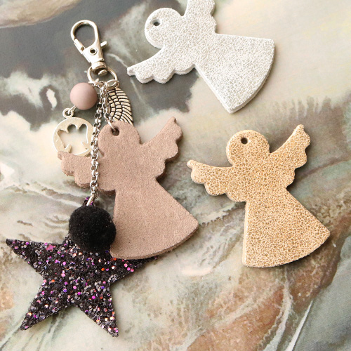 Winter Schmuck entwerfen mit Engeln und Sternen