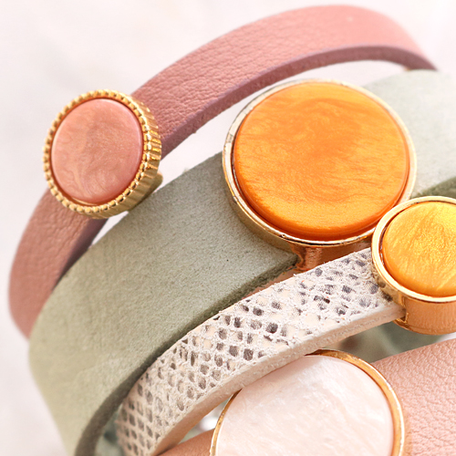 Lassen Sie sich inspirieren! Cuoio Armb&auml;nder mit Polaris Elements Cabochons machen?