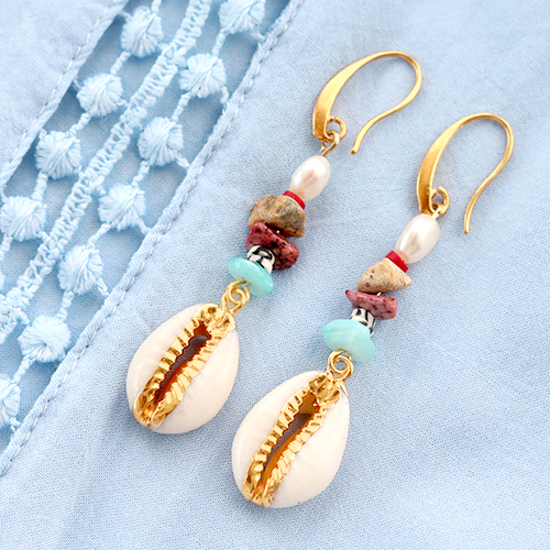 Tropischer Schmuck mit Kauri Muscheln! Lass die Sonne scheinen!