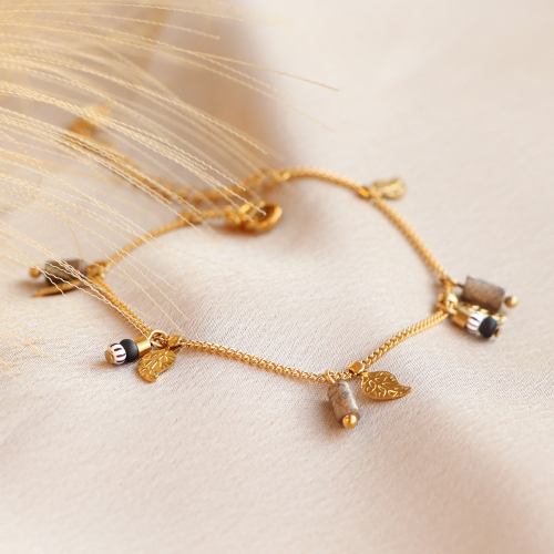 Schicker Schmuck mit Tube Natursteinperlen