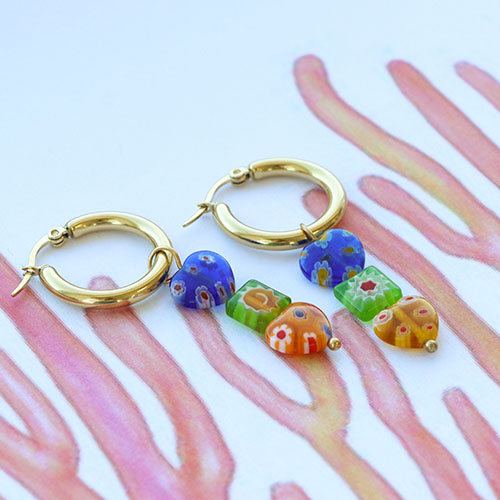 Trendige Schmucksets mit Millefiori-Glasperlen gestalten