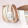 Metallic Imitat Leder Armb&auml;nder
