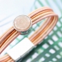 Designer Quality Leder Armband mit nat&uuml;rlichen und zarten T&ouml;nen!