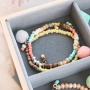 Let&acute;s go Caribbean! Schmuck aus Kokosperlen, Rocailles und Facett Perlen.