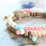 Let&acute;s go Caribbean! Schmuck aus Kokosperlen, Rocailles und Facett Perlen.