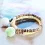 Let&acute;s go Caribbean! Schmuck aus Kokosperlen, Rocailles und Facett Perlen.