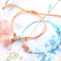 Minimalistische Armb&auml;nder mit Anh&auml;ngern und Zwischenst&uuml;cken aus Kristallglas