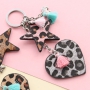Schl&uuml;sselanh&auml;nger mit Imitat Leder Hairy und Stainless Steel! Leopard ist meine Lieblingsfarbe!