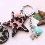Schl&uuml;sselanh&auml;nger mit Imitat Leder Hairy und Stainless Steel! Leopard ist meine Lieblingsfarbe!