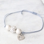 PASSENDE Armb&auml;nder und Ohrringe mit Perlen aus Acryl matt mit Pearl Coating + Strass Perlen