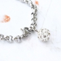 PASSENDE Armb&auml;nder und Ohrringe mit Perlen aus Acryl matt mit Pearl Coating + Strass Perlen