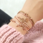 Schmuck Inspiration mit rosegold DQ Metall in Kombination mit verschiedenen Reihmaterialien!