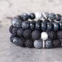 M&auml;nnerschmuck mit ausgefallenen Perlen und nat&uuml;lichen Materialien