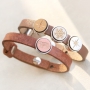 Neue Inspiration mit Holz Cabochons,Cuoio Armb&auml;ndern und Macram&eacute; Band