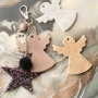 Winter Schmuck entwerfen mit Engeln und Sternen