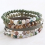 Machen Sie diese Armb&auml;nder selbst mit unserer neuen Kollektion Naturstein Perlen