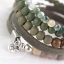 Machen Sie diese Armb&auml;nder selbst mit unserer neuen Kollektion Naturstein Perlen