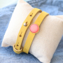 Lassen Sie sich inspirieren! Cuoio Armb&auml;nder mit Polaris Elements Cabochons und Perlen machen?